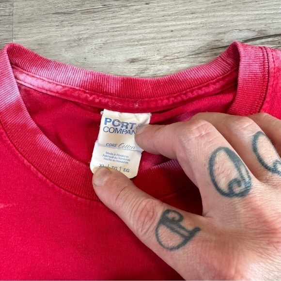 Utah Jazz custom acid wash t shirt
NBA red port co tag men’s XL
Measures 23x29 - Picture 6 of 6